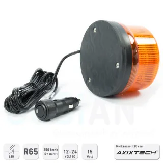 Axixtech Kennleuchte B16 LED ECE R65 kompakt zum Aufstecken auf DIN Aufsteckrohr gelb (ECE-R65)