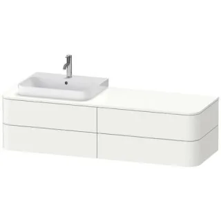 Duravit Happy D.2 Plus Konsolenwaschtischunterbau wandhängend Weiß Seidenmatt 1600x550x408 mm - HP49 HP4973L36360010