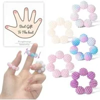 FELIXLEO Massageball Bunte Stachelringe Akupressur Fidget Ring für Stress, 10-tlg.