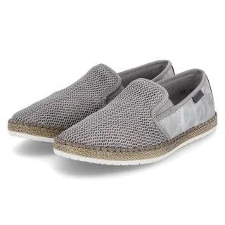 Rieker Espadrilles - Gr. 40 - Grau - Synthetik
