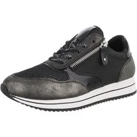 Ital-Design Damen Low-Top Freizeit Sneaker (88671918) Keilabsatz/Wedge Sneakers Low in Schwarz