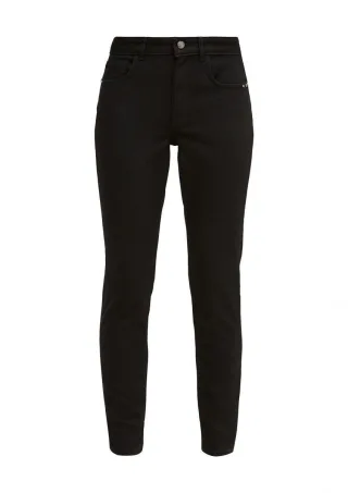 comma - 7/8-Jeans mit Ziersteinen schwarz - Gr. - 36