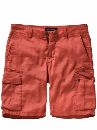 Mey & Edlich Herren Scouting-Shorts Rot 52 % Leinen, 45 % Baumwolle, 3 % Elasthan