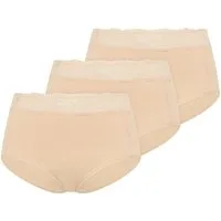 YSABEL MORA Shapingslip (3er Pack) Baumwollmix, elastisch, leichter Shape-Effekt, Spitze