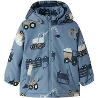 Name It Outdoorjacke NMMMAX JACKET PA AOP NOOS Kunstfaser, wasserabweisend, mit abnehmbarer Kapuze