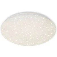 Briloner Leuchten LED Deckenleuchte 3367216 VERB, LED fest integriert, Neutralweiß, Kaltweiß, Warmweiß, Sternenhimmel, 38x6,5cm, Weiß, 23W, Wohnzimmer, Schlafzimmer, Küche