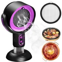 MOPUEA Absauganlage Tragbare Mini Dunstabzugshaube mit Akku USB Rauchabsaugung, (Tragbare Mini Dunstabzugshaube für Küche Camping und Grillen, Mini Dunstabzugshaube mit Akku Ölfilter und USB Aufladung), Mini Dunstabzugshaube mit Akku Ölfilter und USB