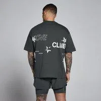 MP Herren Hybrid Grafik Oversized-Baumwoll-T-Shirt – Vintage-Schwarz - L
