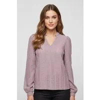 ONLY Blusenshirt ONLMELANIE L/S SPLIT TOP JRS