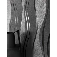 Newroom Vliestapete Ophiel Tapete Streifentapete Streifen,Linien,Wellen, Schwarz Tapete Modern Streifen - Streifentapete Mustertapete Anthrazit Grau 3D Optik Industrial Linien Wellen für Wohnzimmer Schlafzimmer Küche, Mustertapete