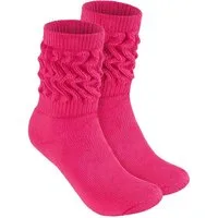 BRUBAKER Schoppersocken Slouch Socken - Damen Fitnesssocken (80s Style, 1-Paar, Baumwolle) Knit Sportsocken für Fitness, Yoga, Workout, Gymnastik und Wellness