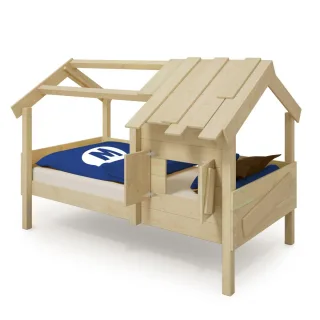 Einzelbett CrAzY Sunrise Spielbett - Abenteuer Holzbett für Kinder mit offenem Dach Design - Hochwertiges Schlaf-Möbel zum Träumen - Wickey