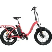 LLobe E-Bike Faltrad Elektro Faltrad 20" Terrain rot, 7 Gang Shimano Tourney Schaltwerk, Kettenschaltung, Heckmotor, 468 Wh