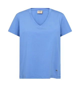 MOS MOSH - MMDala V-SS Basic Tee ultramarine - Gr. - XL