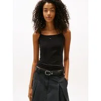 Tommy Jeans Spaghettitop TJW ESSENTIAL STRAP TOP EXT mit Logostickerei, Slim Fit