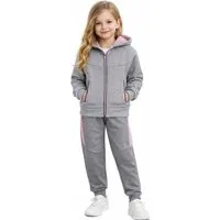 Girls Fashion Sweatanzug Mädchen Jogginganzug Freizeitset Sweat-Jacke + Jogginghose MF122e (Set)
