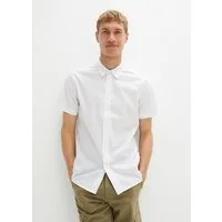 bonprix Kurzarmhemd Slim fit Passform, aus Baumwolle, Polyamid und Elasthan, unifarben