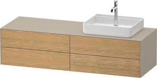 Duravit White Tulip Konsolenwaschtischunterbau wandhängend Natur Eiche & Taupe Matt & Seidenmatt 130 WT4867RH5600010