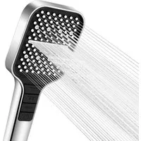 FELIXLEO Regenduschkopf Duschkopf Wassersparend 7 Strahlarte Regendusche mit Stopptaste Silber, (1-tlg)