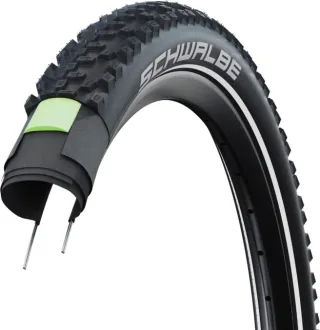 Schwalbe Smart Sam Plus DD, GreenGuard, Performance Line, Tube, SnakeSkin Drahtreifen 27,5" Addix black-reflex 60-584