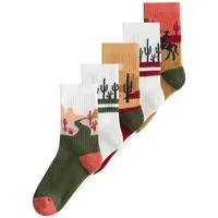 Next Kurzsocken Gerippte Sportsocken im 5er-Pack mit Fußbett (1-Paar)