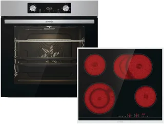 GORENJE Backofen-Set "BOS6737E06X" mit 1-fach-Teleskopauszug AirFry-Funktion