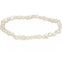 Lebensquelle Plus Armband Süßwasser-Perlen-Armband Weiß – 19 cm Eleganz
