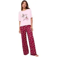LIPSY Pyjama Lipsy Kurzärmeliger Weihnachtsschlafanzug (2 tlg)