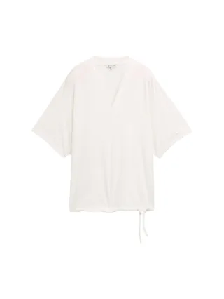 Tom Tailor - T-Shirt mit V-Ausschnitt weiß - Gr. - S