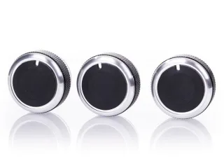 Alu Chrom Dreh Schalter Heizung Klima AC für Ford Focus 1 2 3 Mondeo IV S C-Max