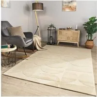 TT Home Teppich Diele, Esszimmer, Flur, Schlafzimmer, Wohnzimmer, Rechteckig, Höhe: 14 mm, Wohnzimmer Teppich Esszimmer Kurzflor Geometrische Optik Skandi Boho U