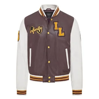 Baseball-Bomberjacke aus Leder f�r Herren im Letterman-Stil - Ashwood