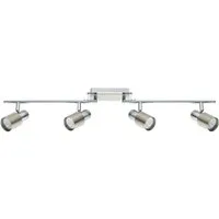 EGLO LED Deckenspot Davida-sd, Leuchtmittel inklusive, dimmbarer Deckenstrahler aus Stahl, Flurlampe in nickel-matt und chrom