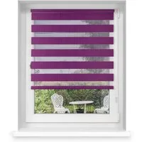 Doppelrollo Klemmfix Doppelrollo / Duo Rollo, 45 x 150 cm, aubergine, Victoria M., blickdicht, ohne Bohren, freihängend, Klemmfix