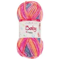 Schoeller + Stahl Baby Happy Color Häkelwolle, 185 m, wunderbar weiches, pflegeleichtes Garn mit fröhlichen Farbakzenten