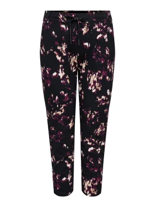 ONLY CARMAKOMA - CARGOLDTRASH CLASSIC PANT NEW AOP PNT Black - Gr. - 32