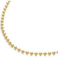 Boccia Gliederkette 08087-0245, Damen-Halskette Kugelkette Titan Vergoldet 4 mm