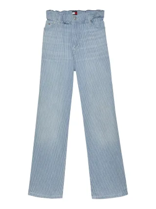 Tommy Jeans - Relaxed Straight Leg Jeans mit Paperbag-Bund blau - Gr. - 31/32