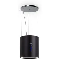 Klarstein Deckenhaube Barett Serie Barett Inselabzugshaube Ø35 cm 558 m³/h LED Edelstahl Barett, Abzugshaube Insel Abluft Umluft Haube Dunstabzug Dunstabzugshaube