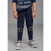 KIDSWORLD Leggings Süße Leggings mit Sternenapplikation extra-eng geschnittene Slim Fit Form, mit innenliegendem Gummizug