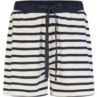 By Louise Pyjamahose Lace Luxury (1-tlg., 1-teilig) Damen Schlafhose Pyjamahose Frottee Shorts kurz Baumwolle