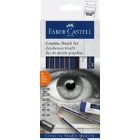 Faber-Castell Bleistift Faber-Castell Bleistifte Zeichenset Goldfaber, 6er Set mit Radiergummi