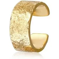 Elli Ohrklemme Earcuff Breit Basic Gehämmert 925 Silber