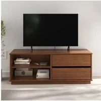 IDIMEX Lowboard MAITE, 110cm mit 2 Schubladen und Ablagefach aus Massivholz Kastanie Finish