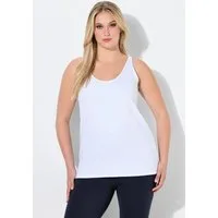Ulla Popken Longtop Unterziehtop Slim Rundhalsausschnitt ärmellos