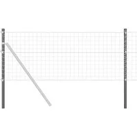 vidaXL Zaunpfosten Zaunpfosten 2 pcs Grau 120 cm Pulverbeschichteter Stahl, (2-St)