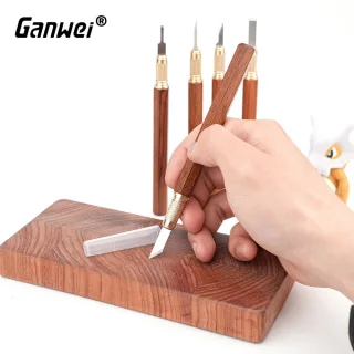GANWEI MG0-000-0073F Model Carving Knife High Carbon Steel Blades Brass Beech Wood Handle Precision Craftsmanship Art To