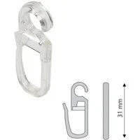 Liedeco Faltenclip, Gardinen, (Set, 8-St), Faltenlegehaken, für Gardinenringe