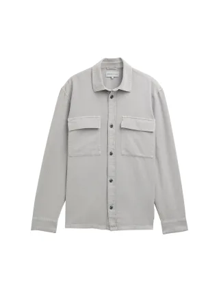 Denim Tom Tailor - Twill Overshirt aus Baumwolle chalk grey - Gr. - S