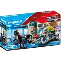 Playmobil® Polizei-Motorrad: Verfolgung des Geldräubers (70572), My Action Heroes Konstruktions-Spielset, (32 St), Made in Europe